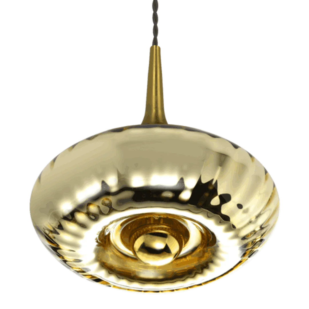 Suspension Grace Ø20 cm Or – Suspension lumineuse finition dorée classique