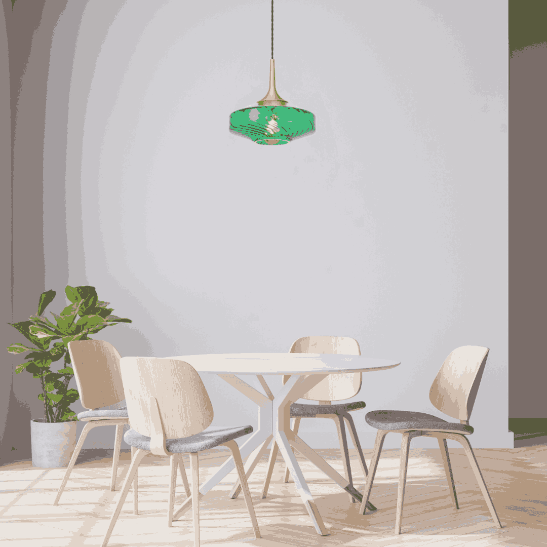 Roxanne Petite Suspension Vert Emeraude - Elements Lighting