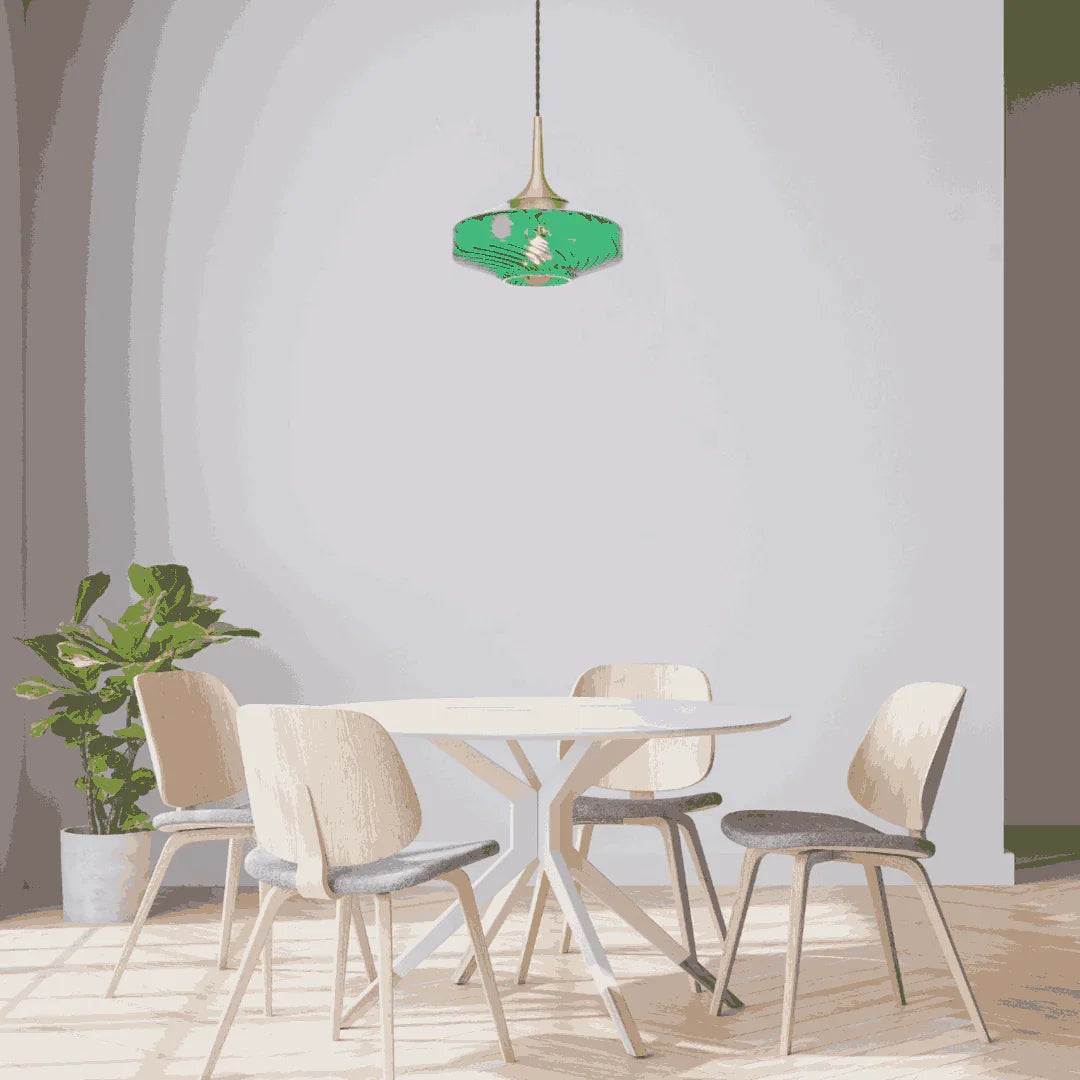 Suspension Roxanne Ø20 cm Émeraude – Suspension verte en verre soufflé style Art Déco