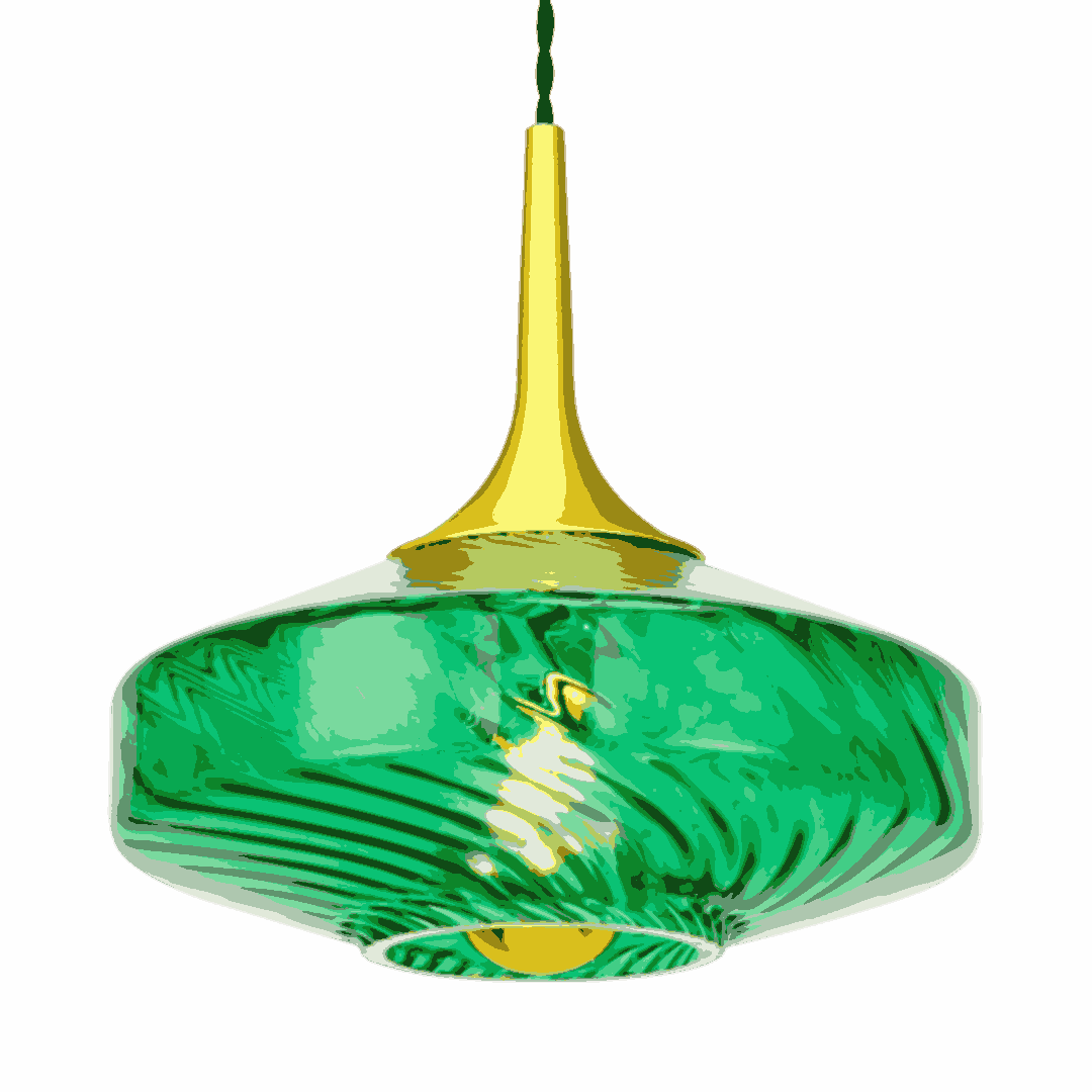 Roxanne Petite Suspension Vert Emeraude - Elements Lighting