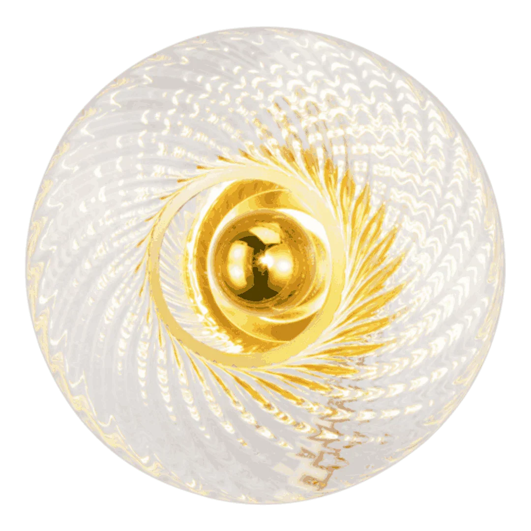 Applique Roxanne Diamant – Applique transparente en verre soufflé au style Art Déco raffiné