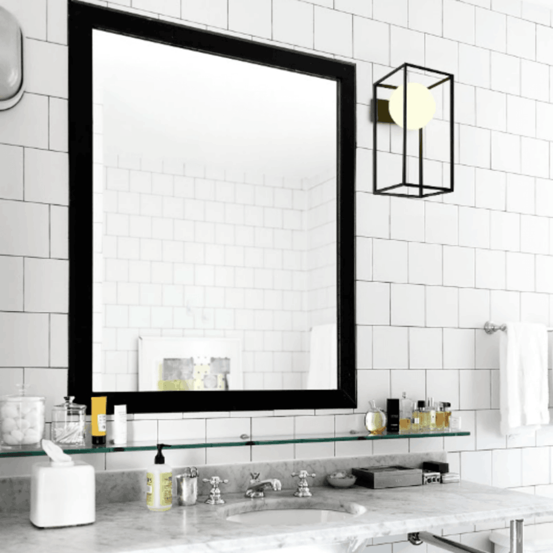 Daisy  Applique Noir / Verrine Opaque - Elements Lighting
