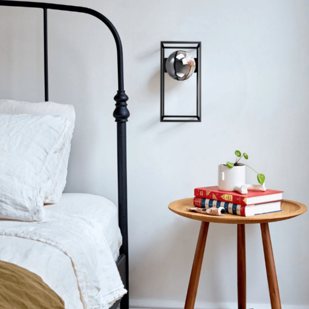 Daisy Applique Noir / Verrine Noir Miroir - Elements Lighting