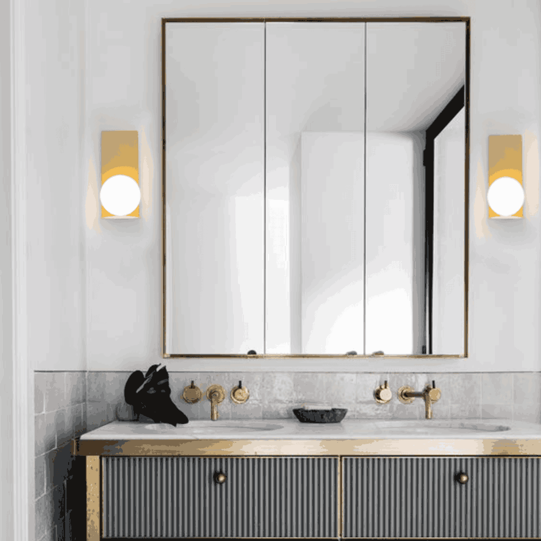 Bohème Applique Doré / Verrine Opaque - Elements Lighting