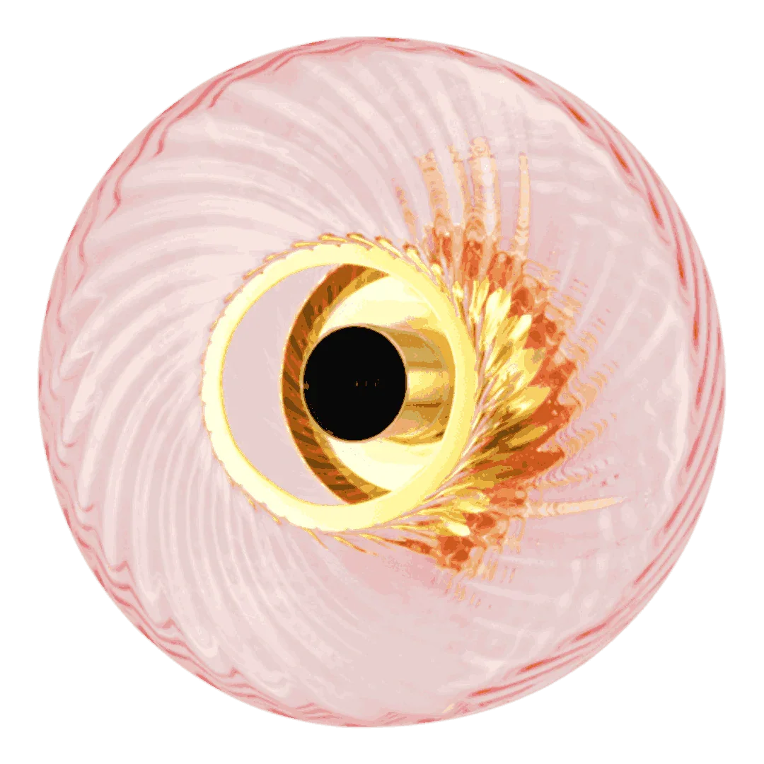 Verrine Roxanne Ø28 cm Rose Spinelle – Verrine décorative en verre soufflé rose raffiné