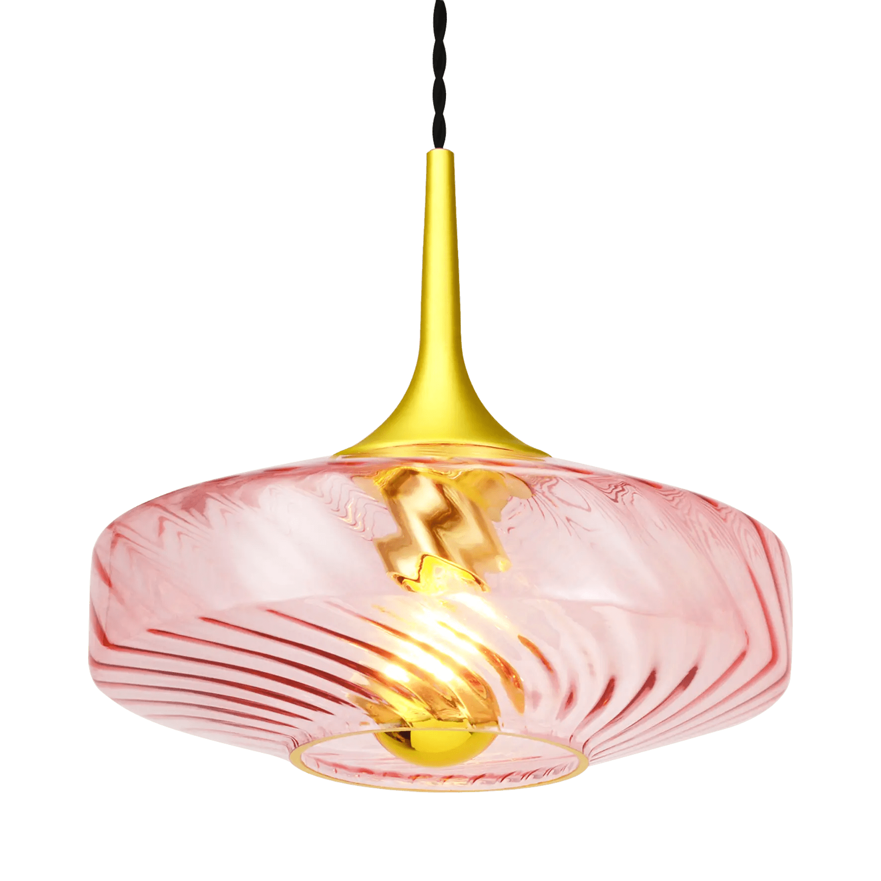 Suspension Roxanne Ø20 cm – Luminaire en verre soufflé transparent design élégant - Elements Lighting