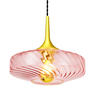 Suspension Roxanne Ø20 cm – Luminaire en verre soufflé transparent design élégant - Elements Lighting