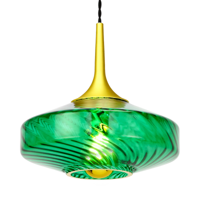 Suspension Roxanne Ø20 cm – Luminaire en verre soufflé transparent design élégant - Elements Lighting
