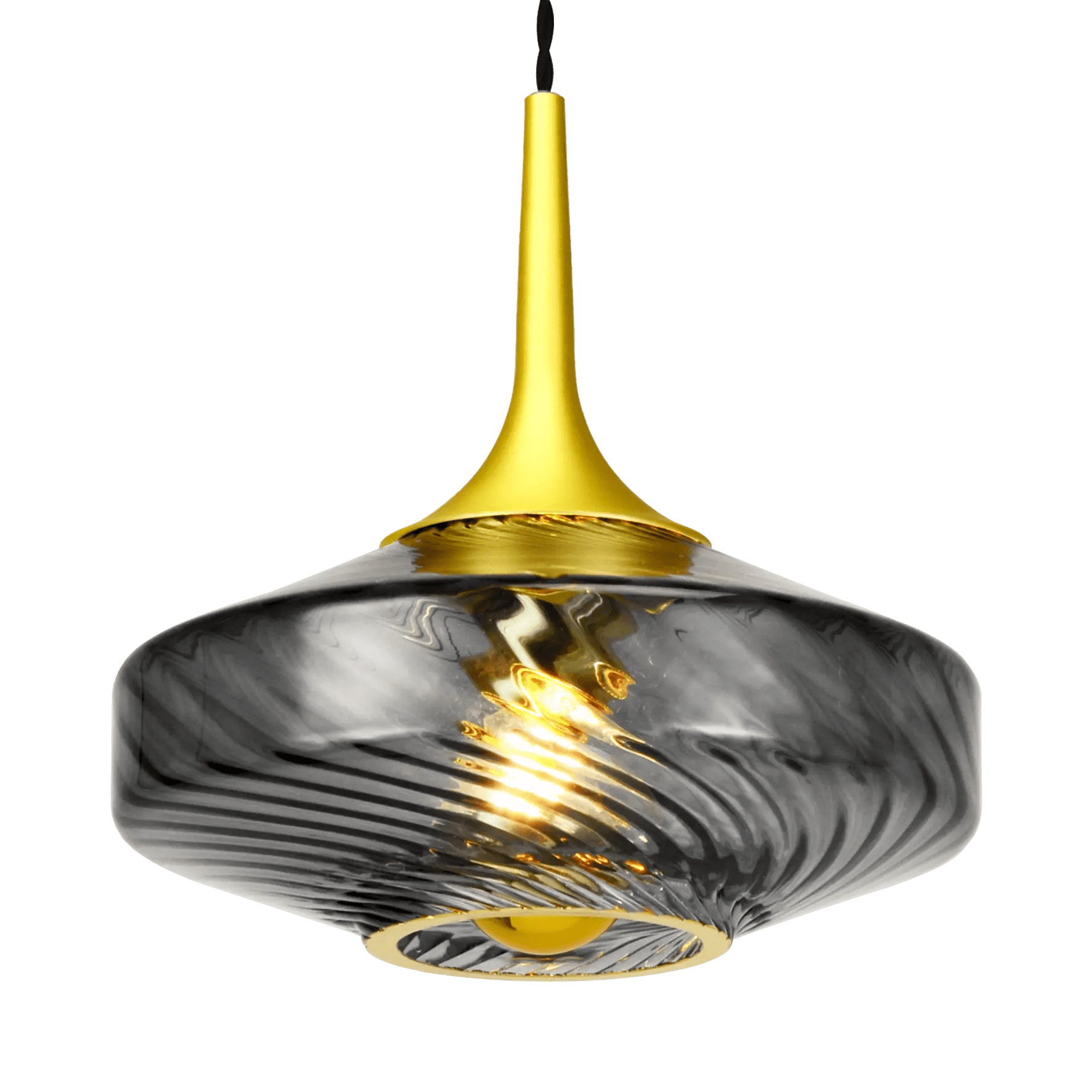Suspension Roxanne Ø20 cm – Luminaire en verre soufflé transparent design élégant - Elements Lighting