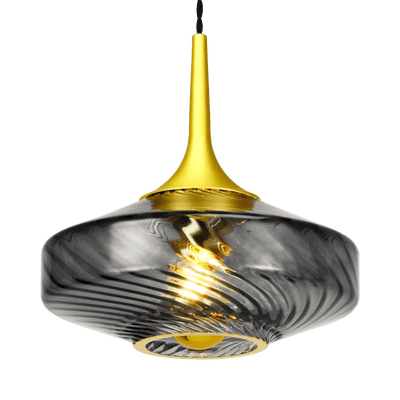 Suspension Roxanne Ø20 cm – Luminaire en verre soufflé transparent design élégant - Elements Lighting