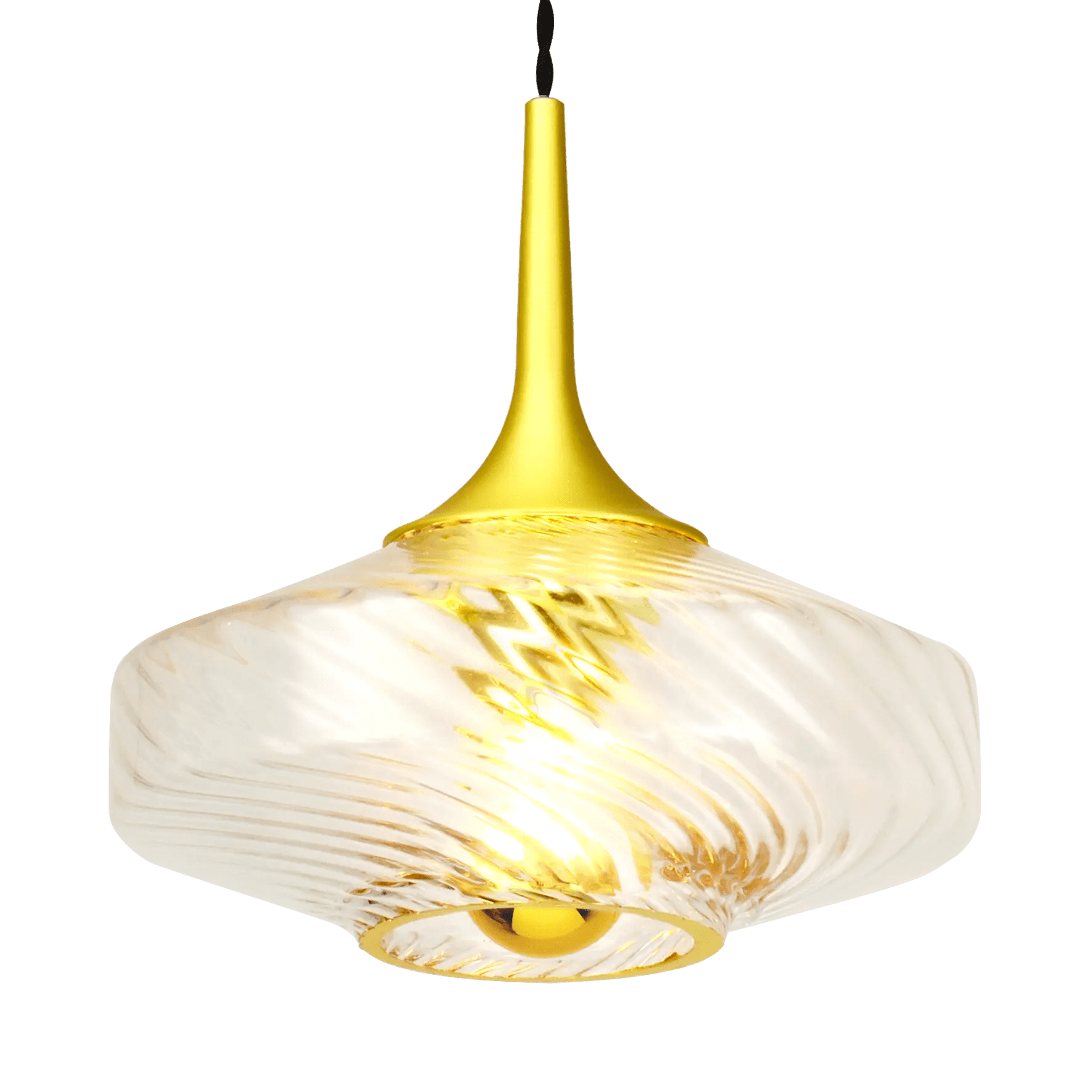 Suspension Roxanne Ø20 cm – Luminaire en verre soufflé transparent design élégant - Elements Lighting