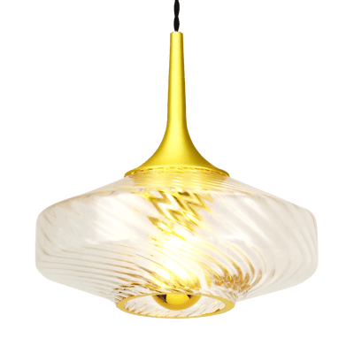 Suspension Roxanne Ø20 cm – Luminaire en verre soufflé transparent design élégant - Elements Lighting