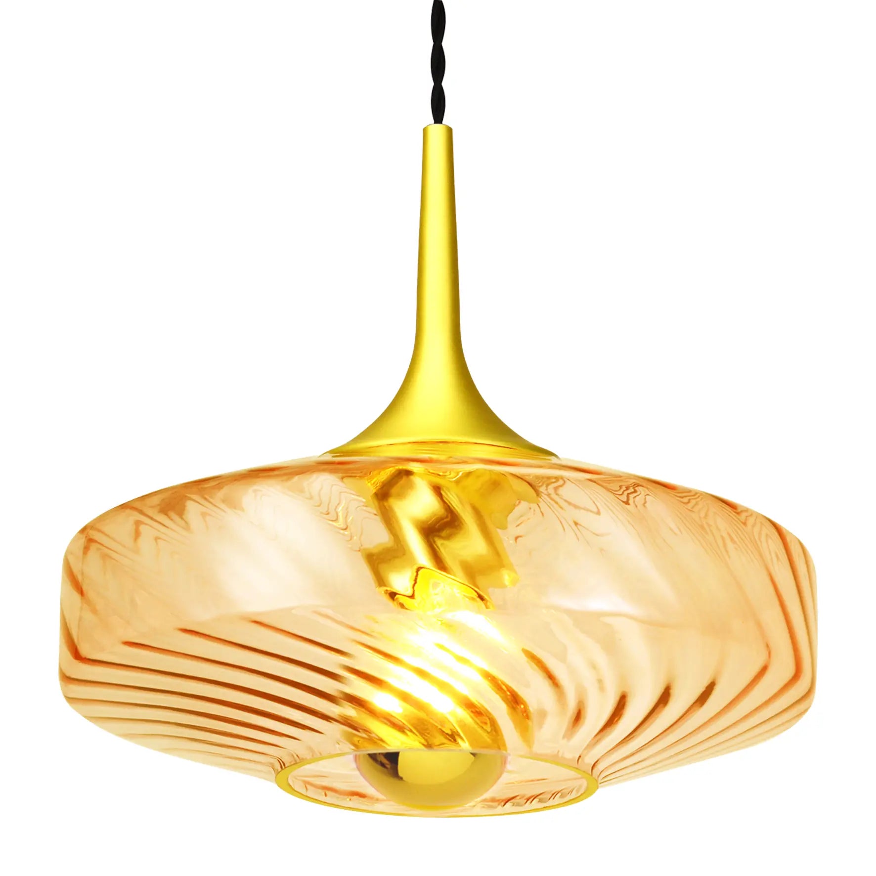Suspension Roxanne Ø28 cm – Suspension décorative en verre soufflé élégant - Elements Lighting