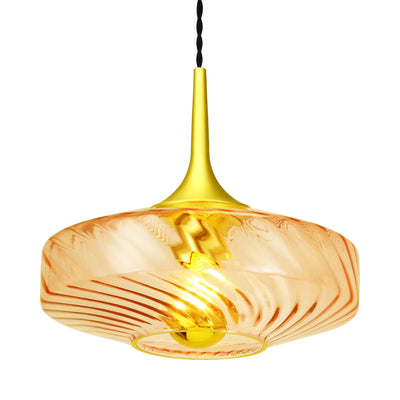 Suspension Roxanne Ø20 cm – Luminaire en verre soufflé transparent design élégant - Elements Lighting