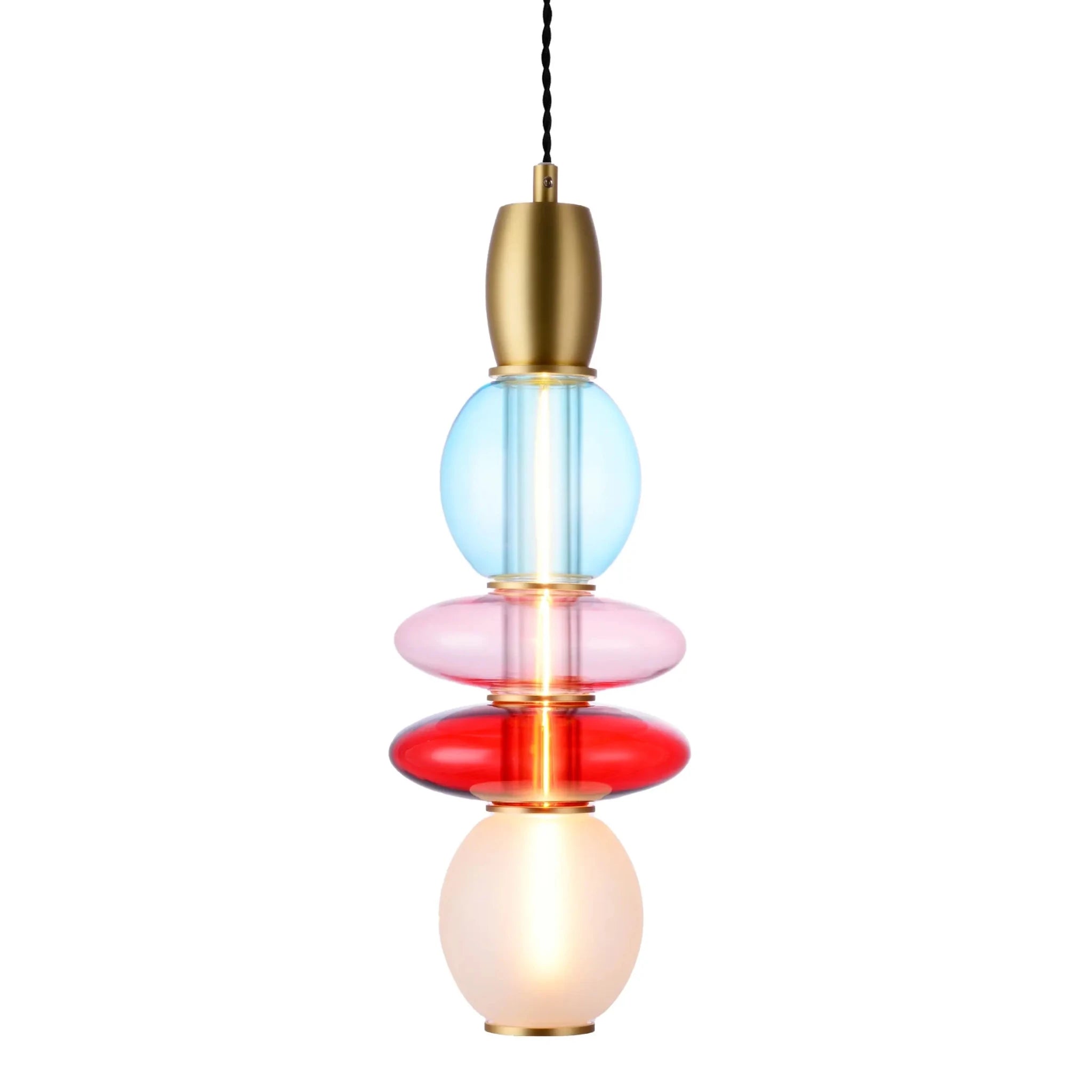 Suspension Petite Léonor verticale verre soufflé – LED filament - Elements Lighting