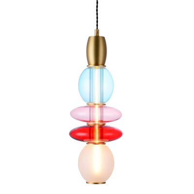 Suspension Petite Léonor verticale verre soufflé – LED filament - Elements Lighting