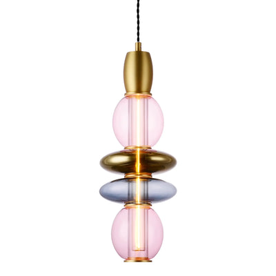 Suspension Petite Léonor verticale verre soufflé – LED filament - Elements Lighting