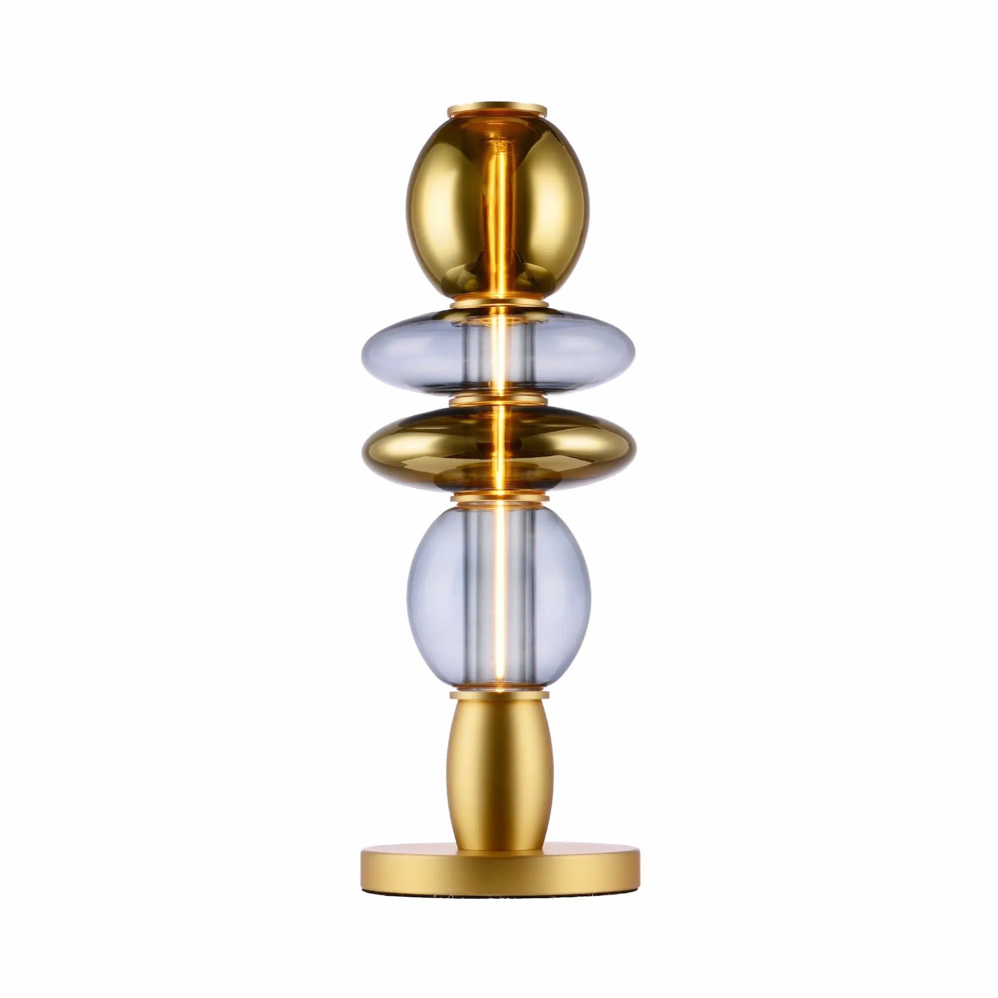 Léonor Lampe de table Doré Fumée
