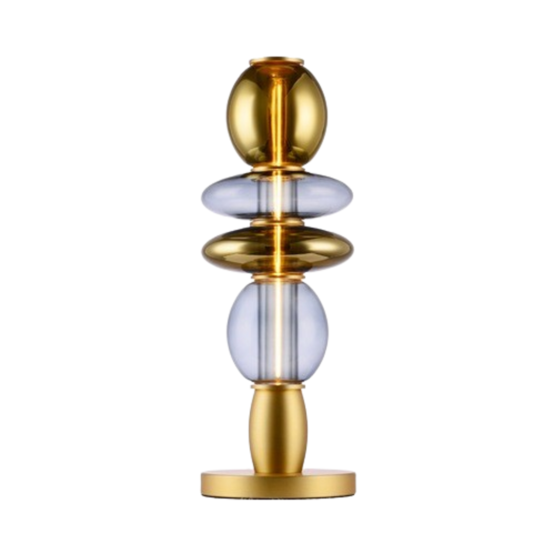 Léonor Lampe de table Doré Fumée