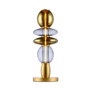 Léonor Lampe de table Doré Fumée