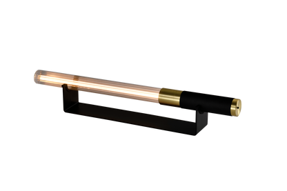 Helios Noir / Doré avec lampe led ambrée