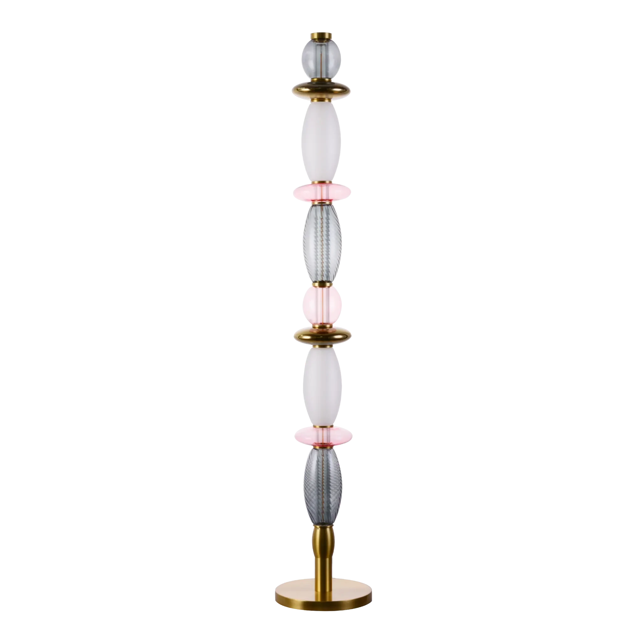 Lampadaire Léonor – Verre soufflé fin et design élégant doré - Elements Lighting