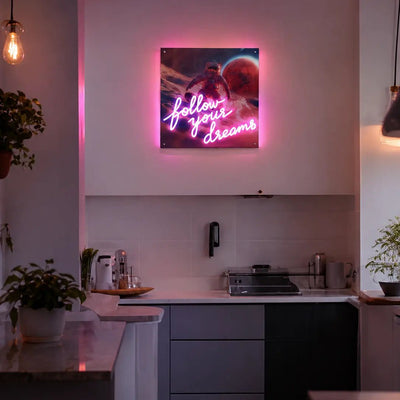 Tableau décoratif "Follow Your Dreams" - Message in the Frame - Elements Lighting
