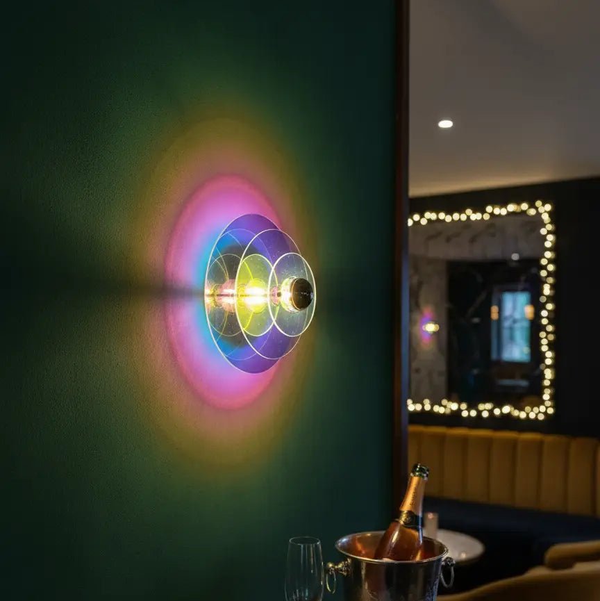 Applique Aurore Ø22 cm – Design moderne en acrylique et chrome - Elements Lighting