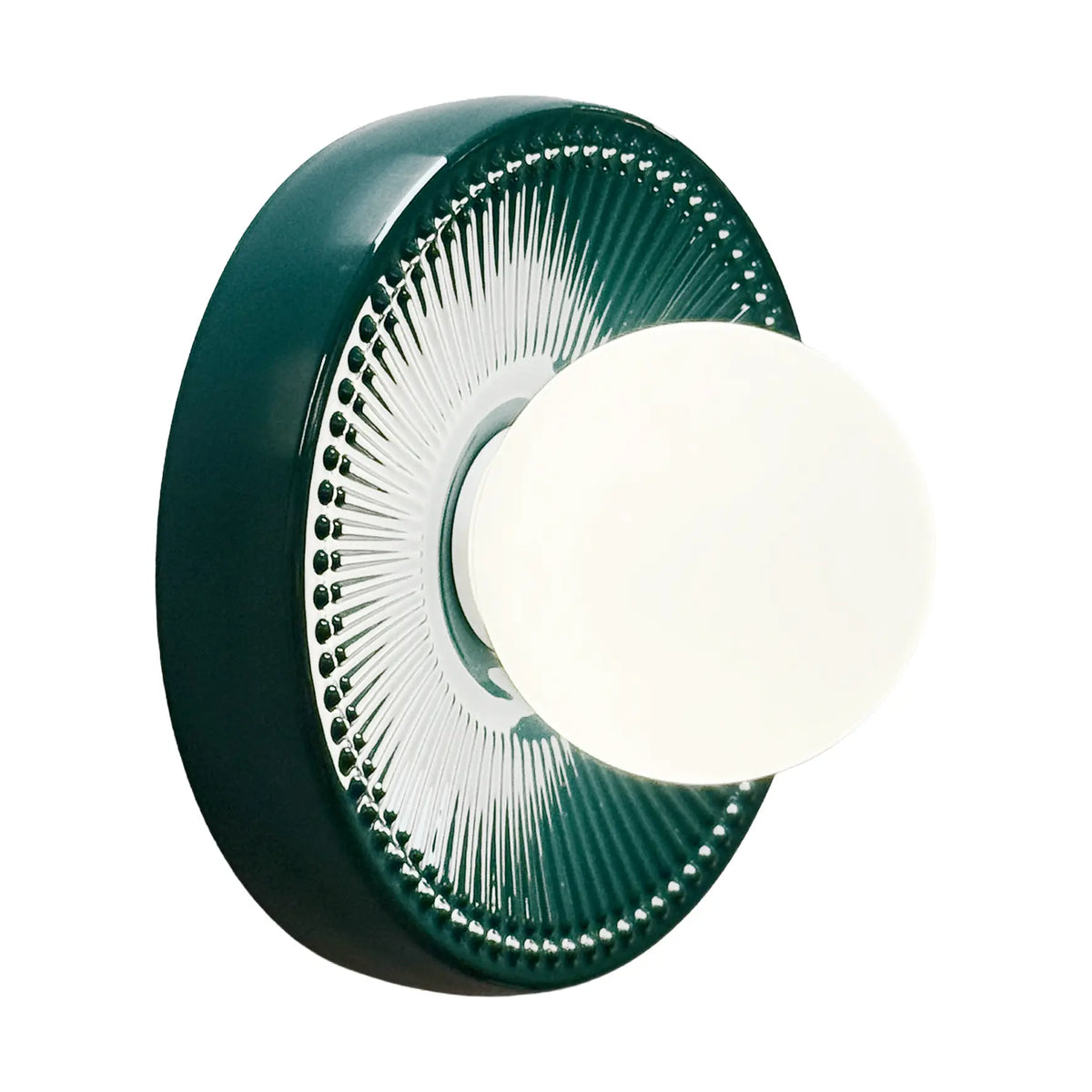 Alicia Ø22 cm Emerald Wall Light – Elegant opaque ceramic and glass wall light