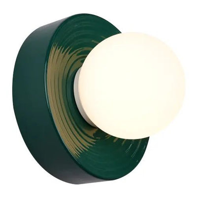 Applique Alicia Ø22 cm – Applique murale en céramique et verre opaque élégant - Elements Lighting