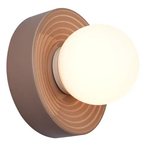 Applique Alicia Ø22 cm – Applique murale en céramique et verre opaque élégant - Elements Lighting