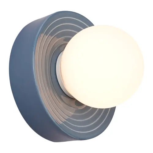 Applique Alicia Ø22 cm – Applique murale en céramique et verre opaque élégant - Elements Lighting