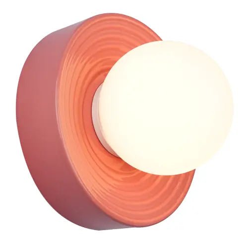 Applique Alicia Ø22 cm – Applique murale en céramique et verre opaque élégant - Elements Lighting