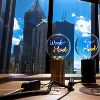 Work Hard MESSAGE IN THE BULB