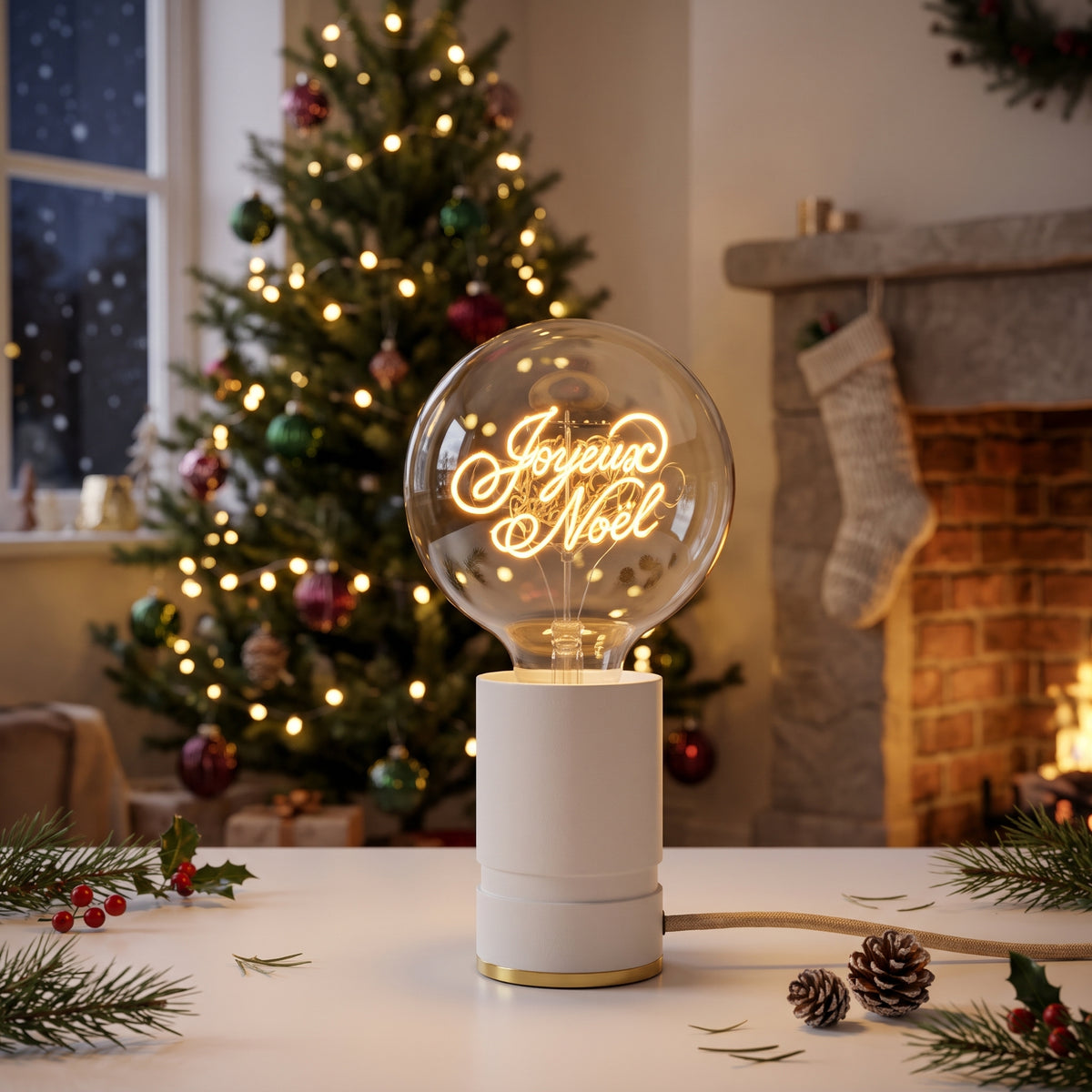Ampoule décorative LED “Joyeux Noël” – Message In The Bulb - Elements Lighting
