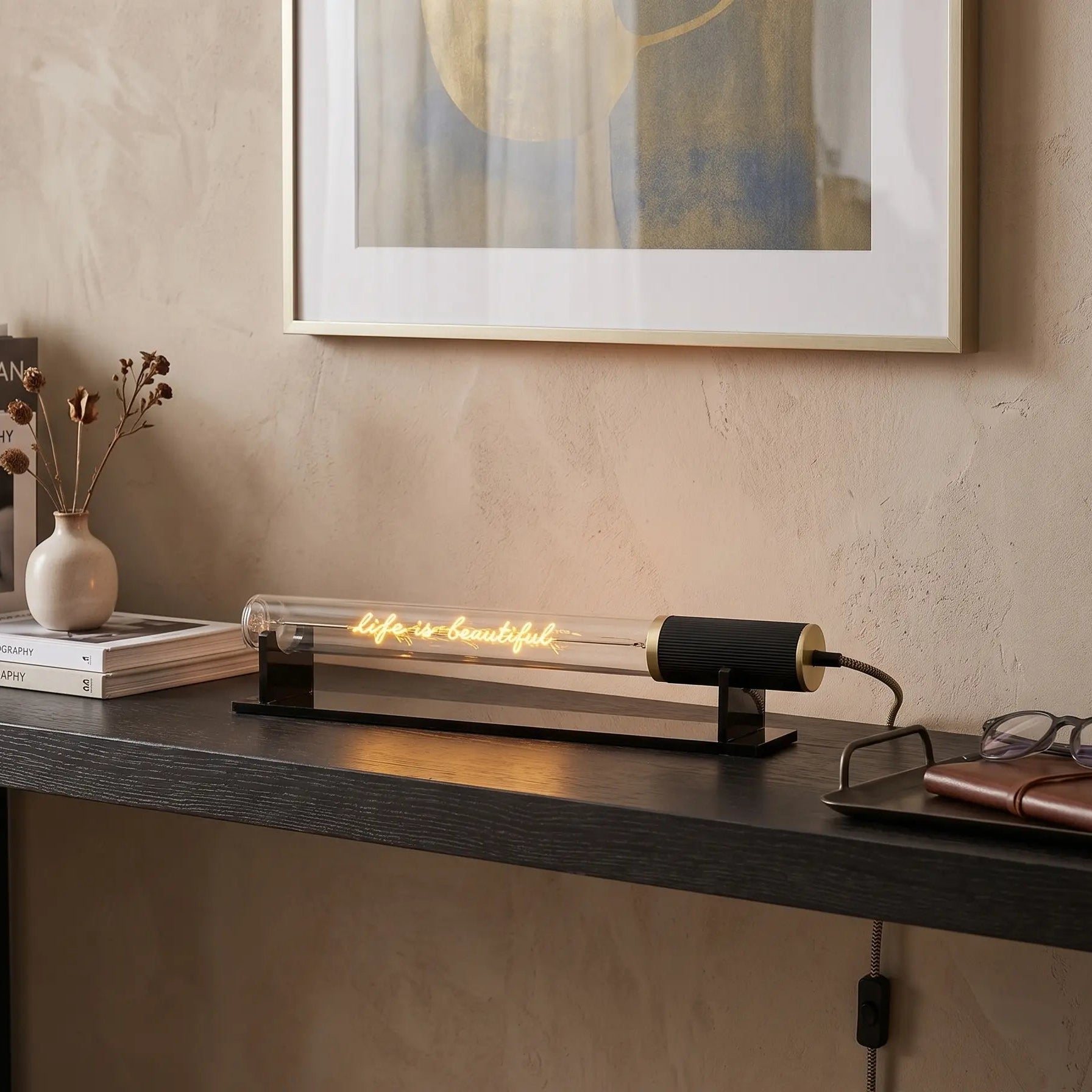 Ampoule décorative LED “Life is beautiful” – Message In The Tube - Elements Lighting