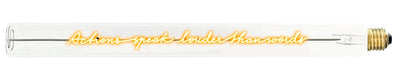Ampoule décorative LED “Actions speak louder than words" – Message In The Tube - Elements Lighting
