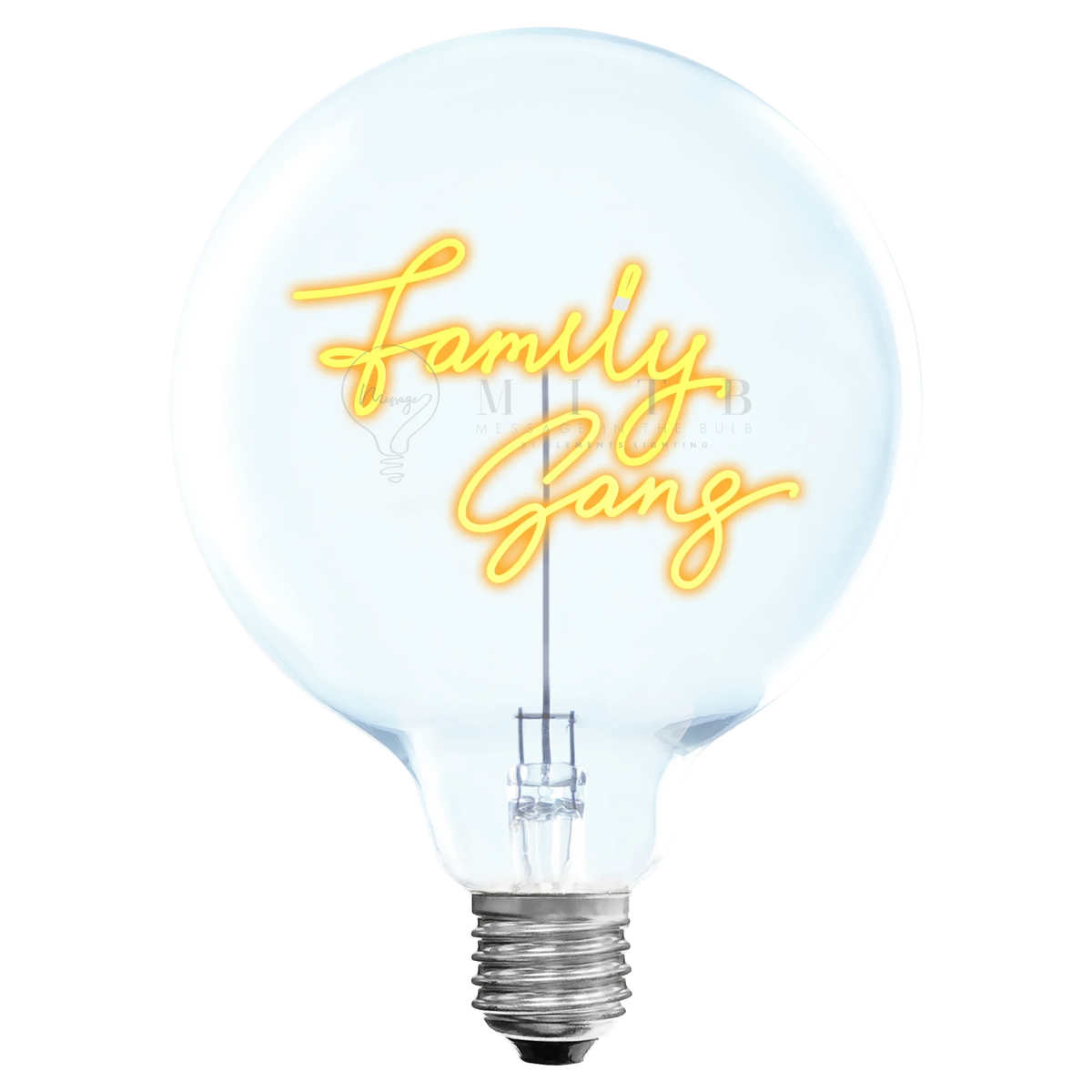 Ampoule décorative LED sans Fil "Family Gang" - Message In The Bulb - Elements Lighting