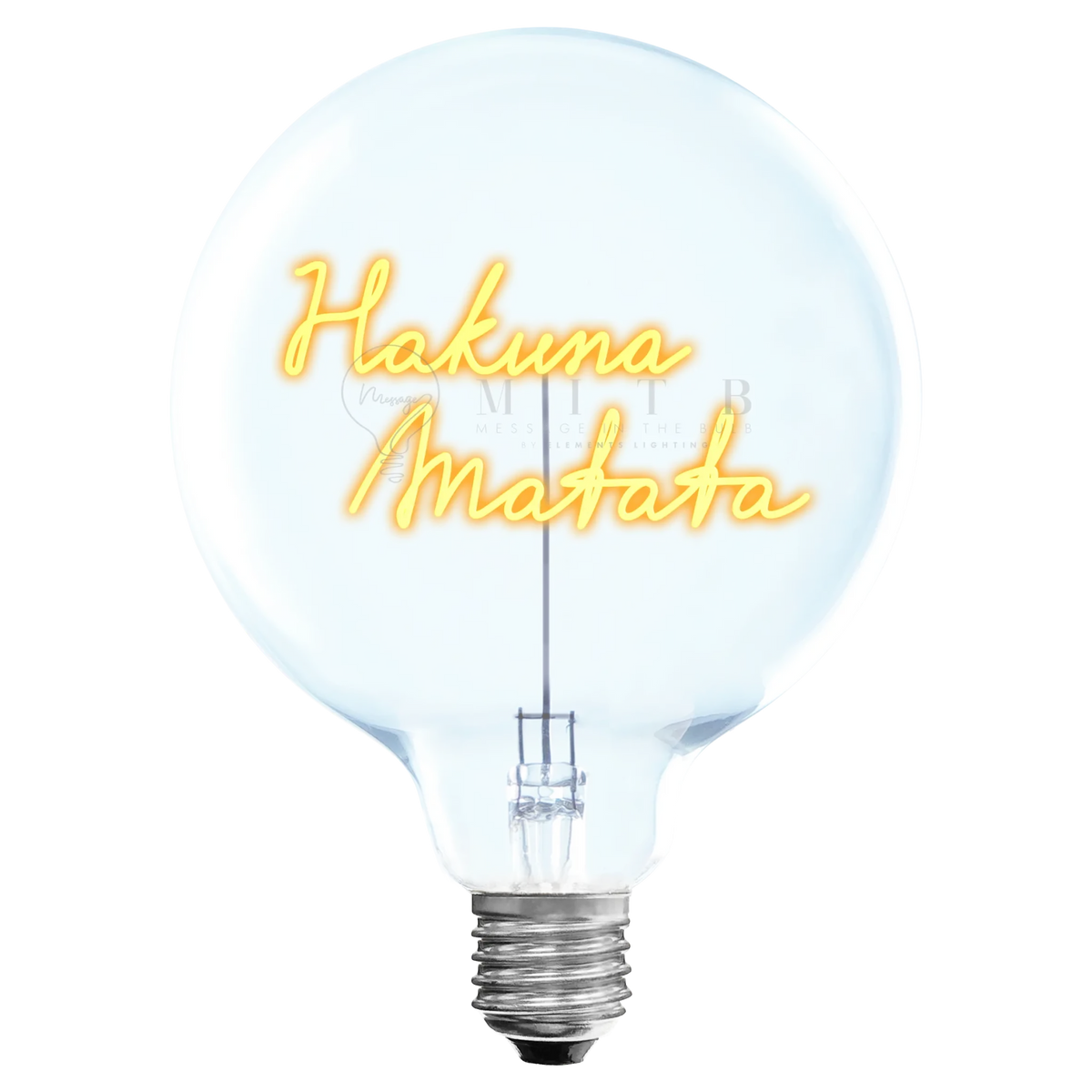 Ampoule décorative LED sans Fil "Hakuna Matata" - Message In The Bulb - Elements Lighting