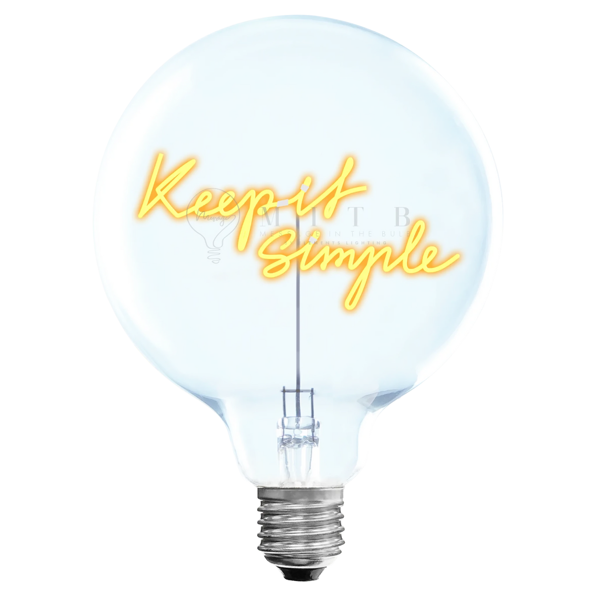 Ampoule décorative LED sans Fil "Keep It Simple" - Message In The Bulb - Elements Lighting