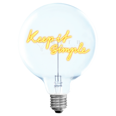 Ampoule décorative LED sans Fil "Keep It Simple" - Message In The Bulb - Elements Lighting