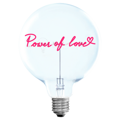 Ampoule décorative LED sans Fil "Power of love" - Message In The Bulb - Elements Lighting