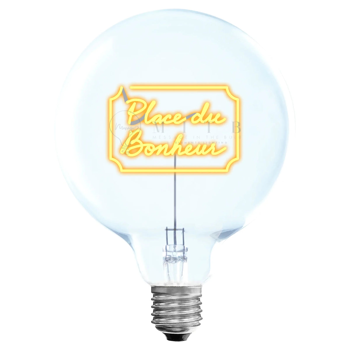 Ampoule décorative LED sans Fil "Place du bonheur" - Message In The Bulb - Elements Lighting