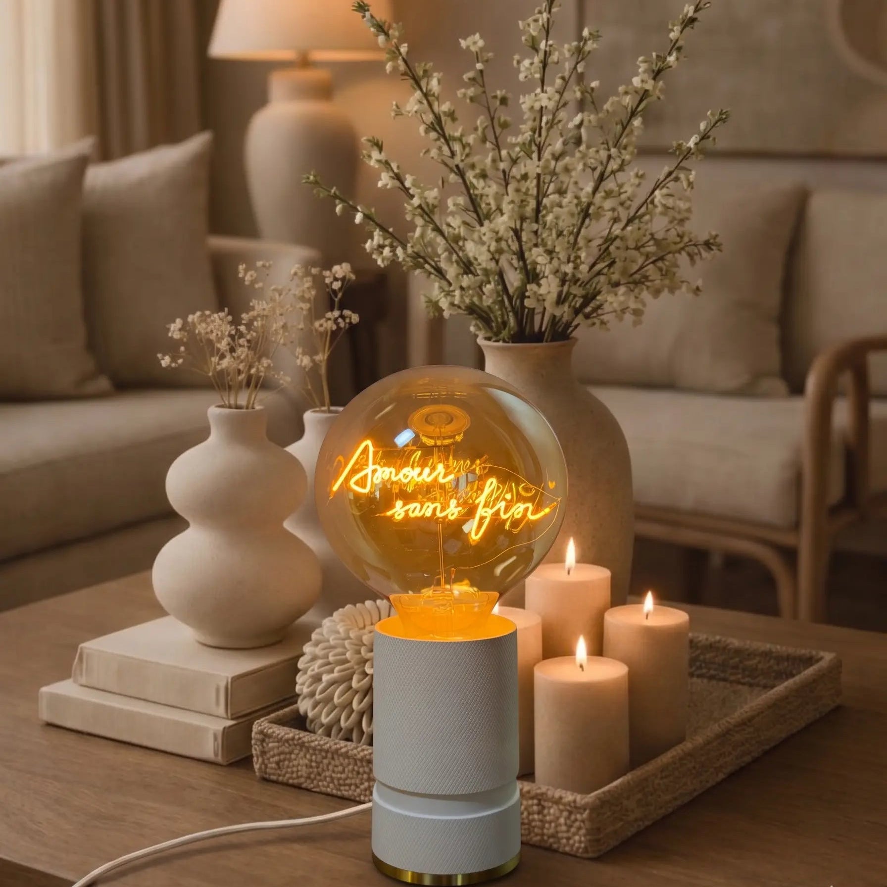 Ampoule décorative LED “Amour sans fin” – Message In The Bulb - Elements Lighting