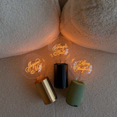Ampoule décorative LED sans Fil "Joyeux Noel" - Message In The Bulb - Elements Lighting