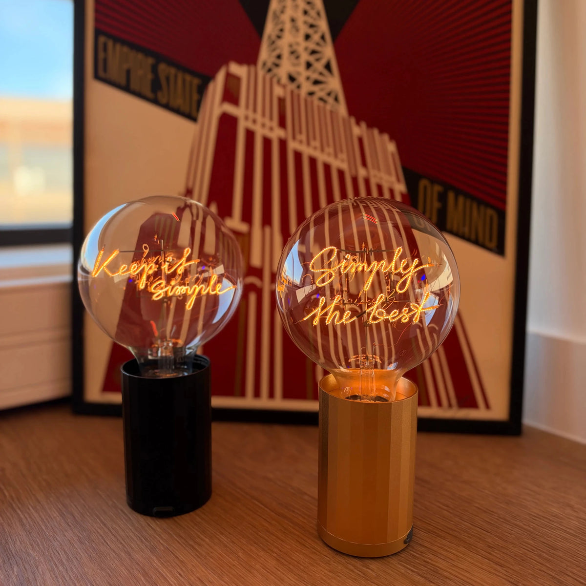 Ampoule décorative LED sans Fil "Keep It Simple" - Message In The Bulb - Elements Lighting