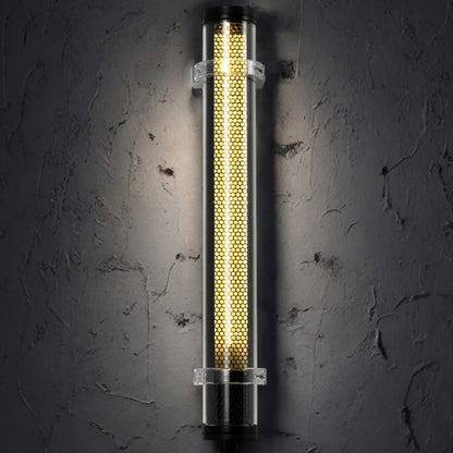 Lukas Applique Grille en noir - Elements Lighting