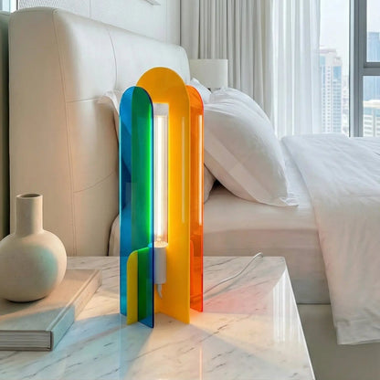 Lampe de table Andy Bleu / Jaune / Orange - Elements Lighting