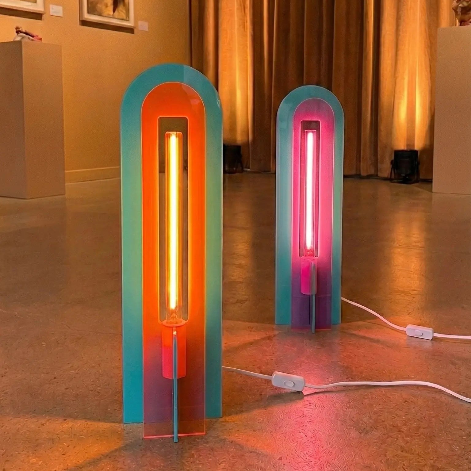 Lampe de table Andy Violet / Turquoise / Rose - Elements Lighting