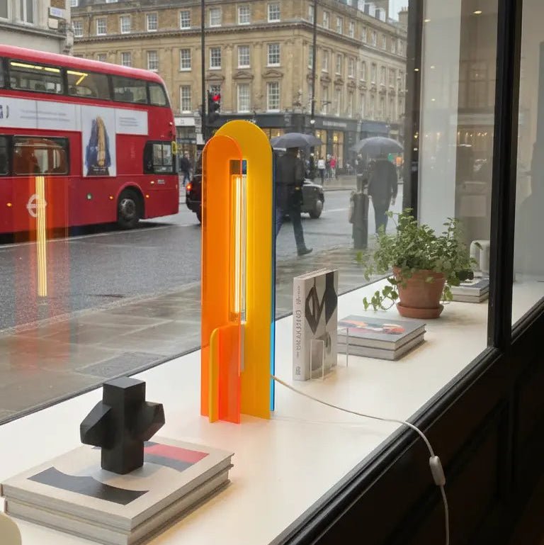 Lampe de table Andy Bleu / Jaune / Orange - Elements Lighting